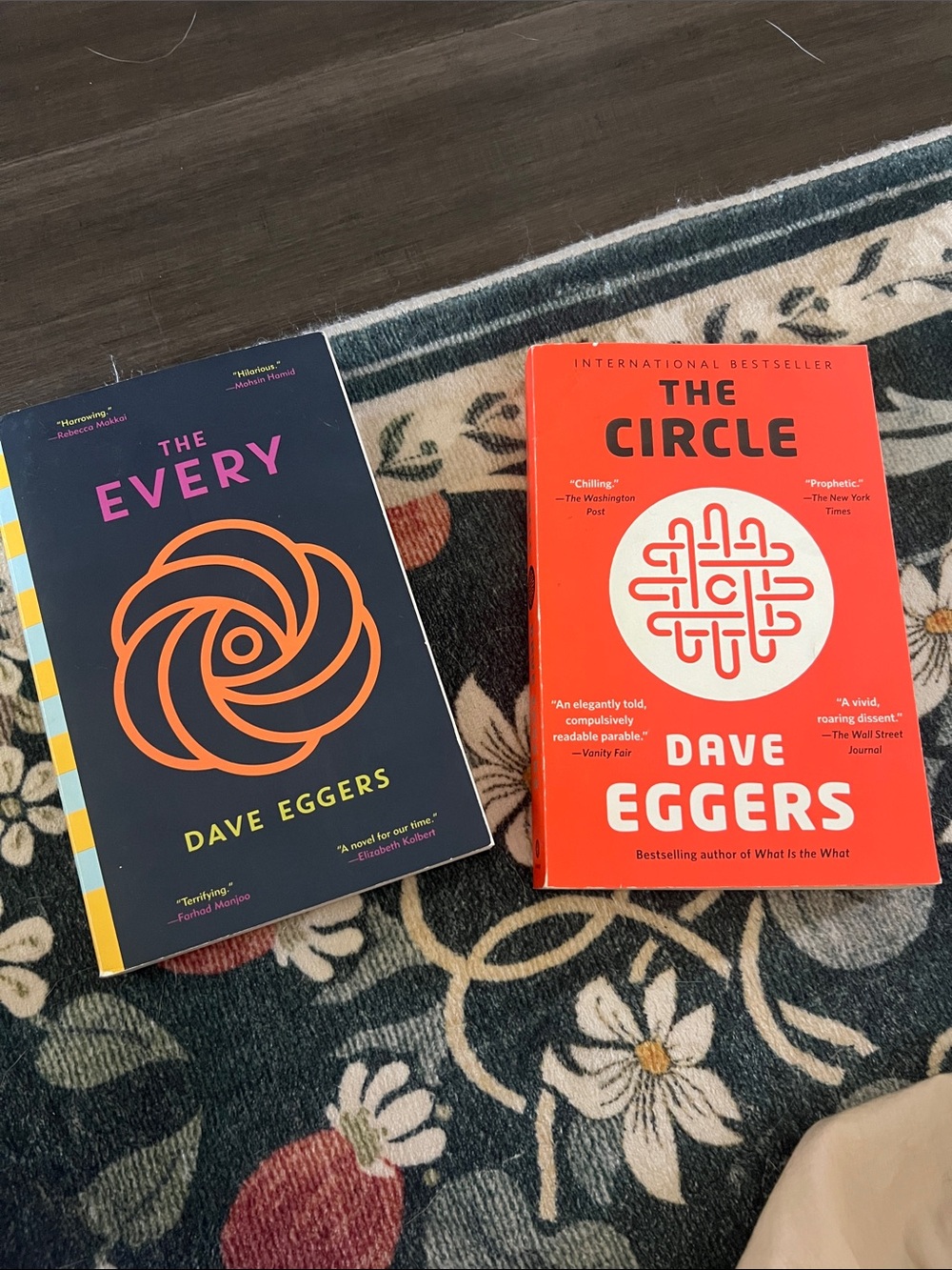 Dave Eggers Paperback Bundle — The Every (navy/orange) & The Circle (red/white)